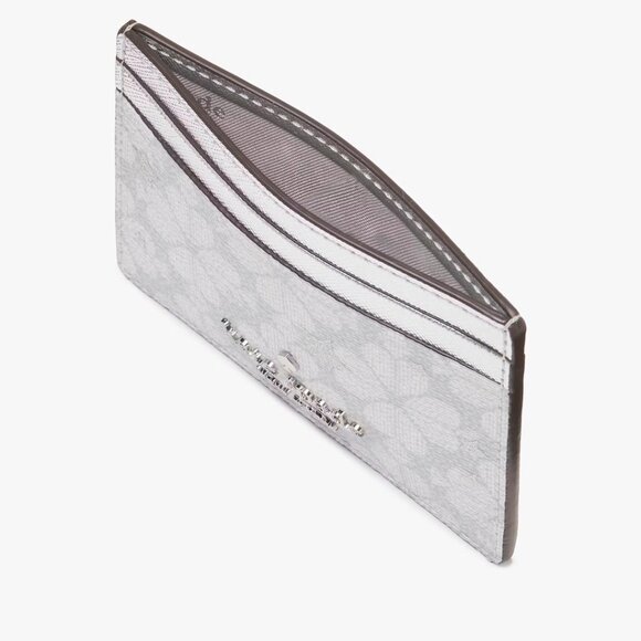 NWT Kate Spade Spade Flower Star Toss Small Slim Card Holder - Picture 2 of 3